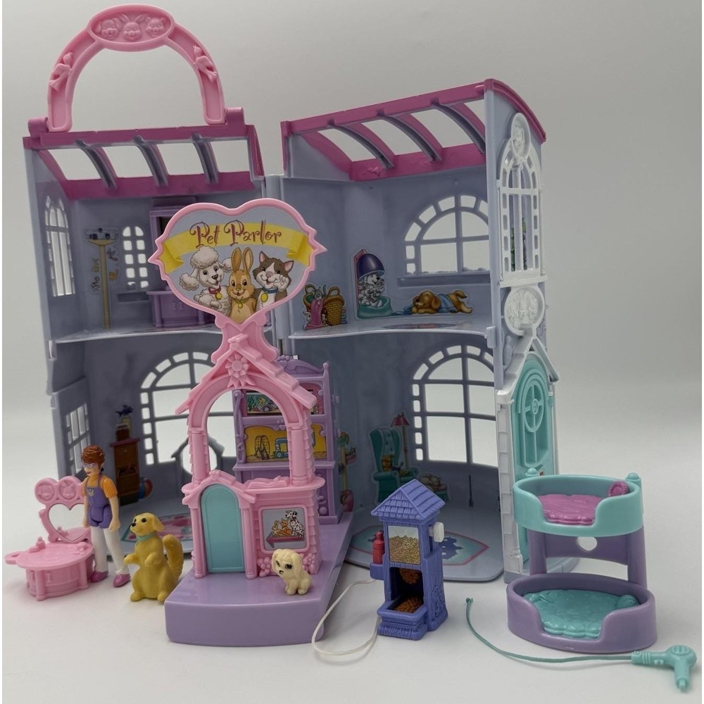 Vtg Fisher-Price Sweet Streets Loving Family Pet Parlor Figure Accessories 2002